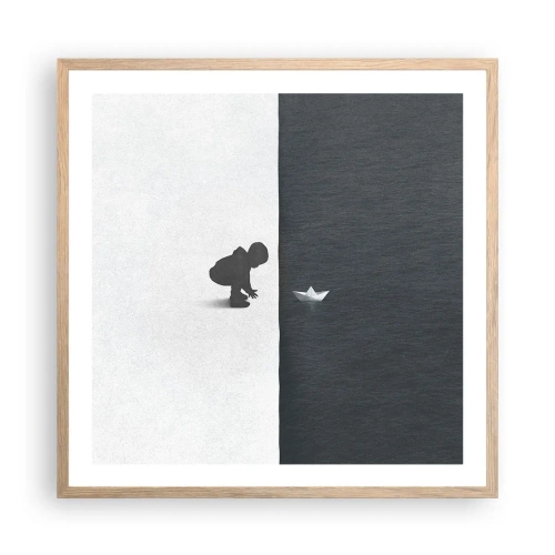 Poster în ramă de stejar deschis - Marea expediție - 60x60 cm