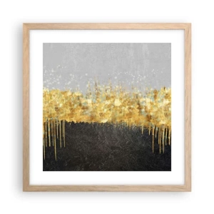 Poster în ramă de stejar deschis - Înăuntru și în sus - 40x40 cm