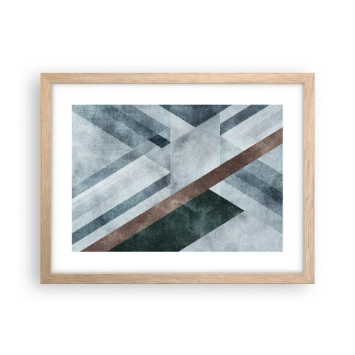 Poster în ramă de stejar deschis - Eleganța sofisticată a geometriei - 40x30 cm