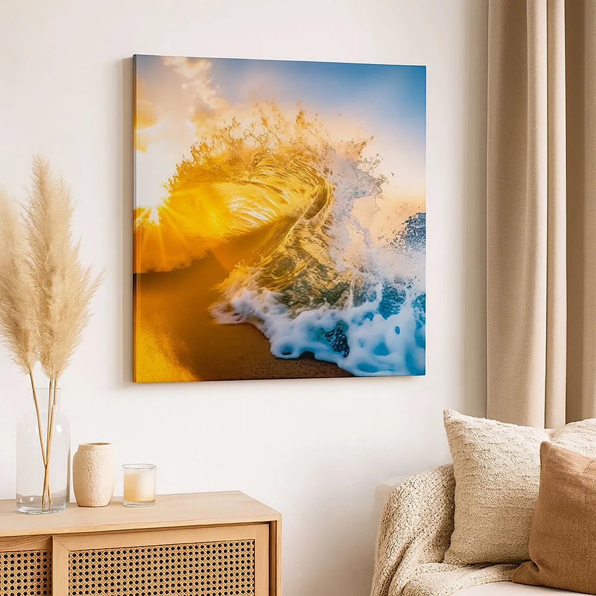 Tablou pe pânză - Joc în nisip - 30x30 cm