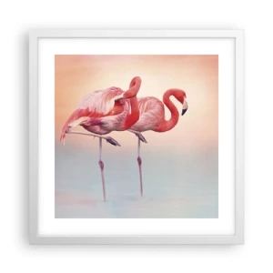 Poster în ramă albă - În culoarea soarelui care apune - 40x40 cm