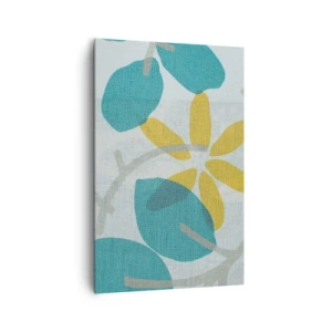 Tablou pe pânză - Printre frunzele de azur - 80x120 cm