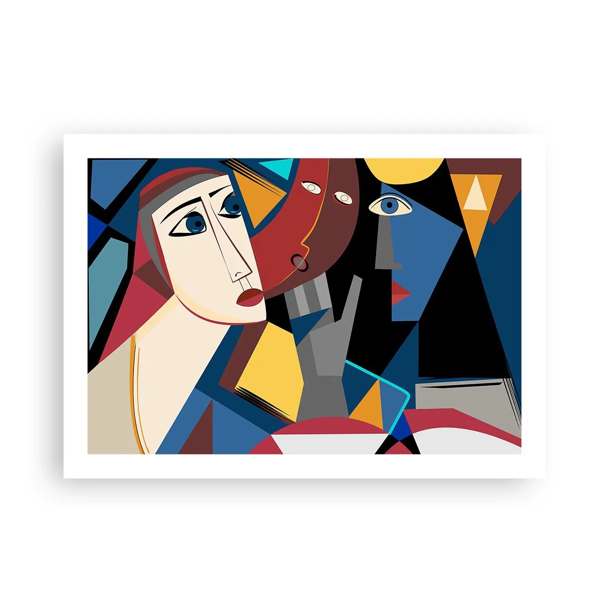 Poster - Discuția cubiștilor - 70x50 cm