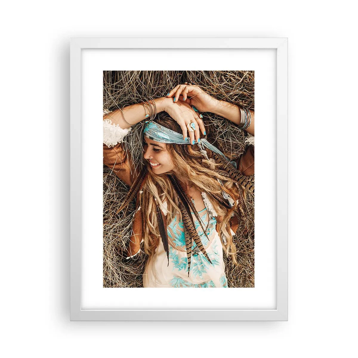 Poster în ramă albă - În drum spre vara iubirii - 30x40 cm