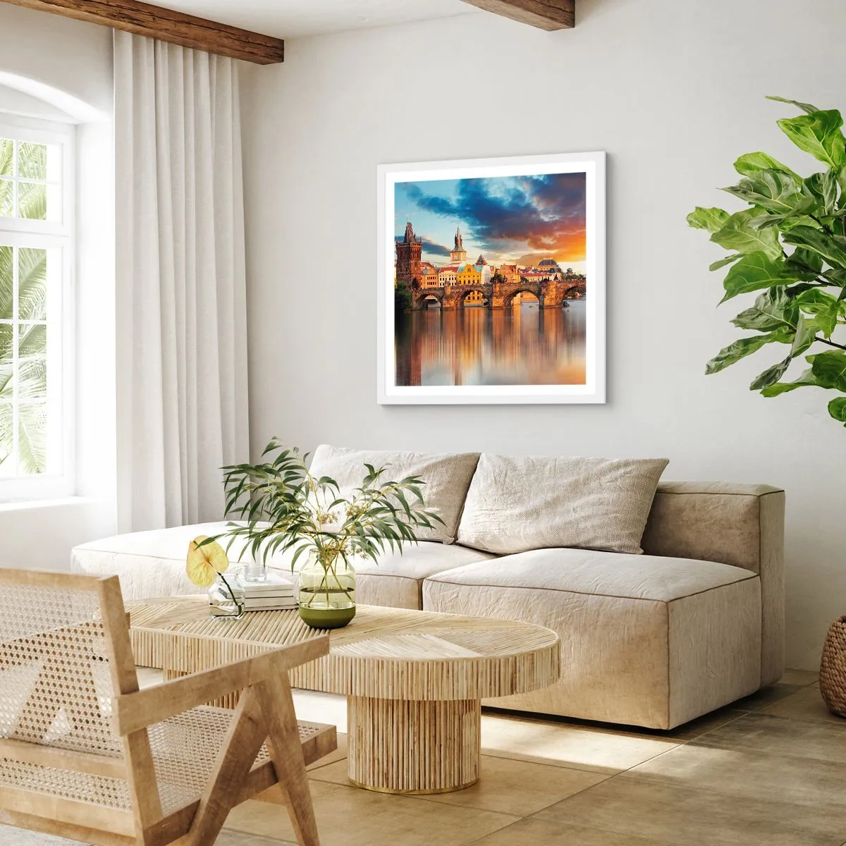 Poster în ramă albă - Frumoasă pentru veacuri - 30x30 cm