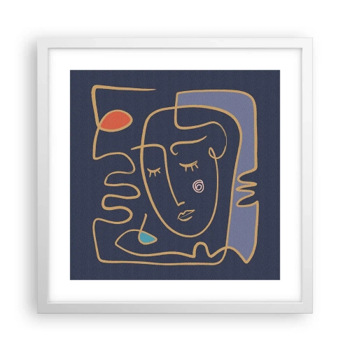 Poster în ramă albă - În reverie - 40x40 cm