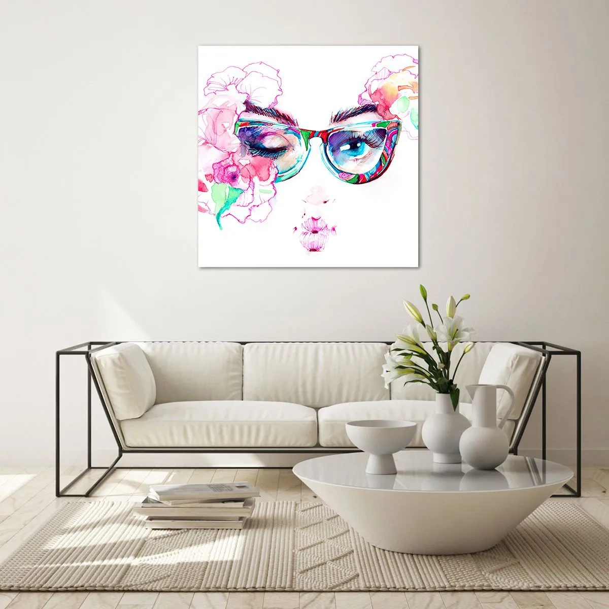 Tablou pe sticlă - O promisiune ispititoare - 40x40 cm