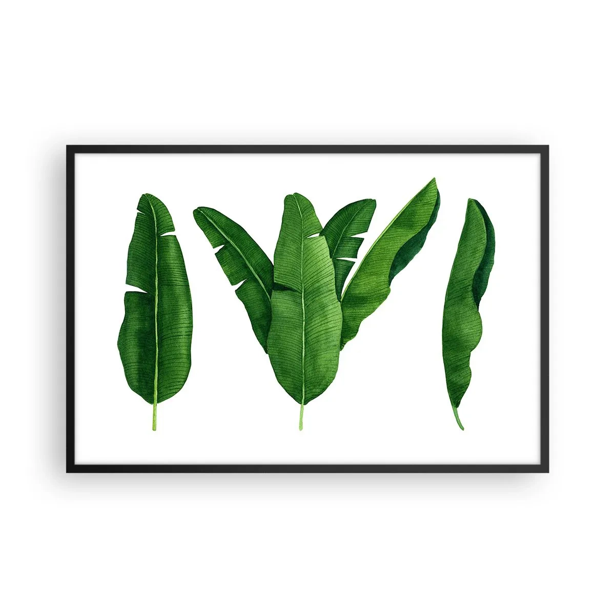 Poster în ramă neagră - Simetrie verde - 91x61 cm
