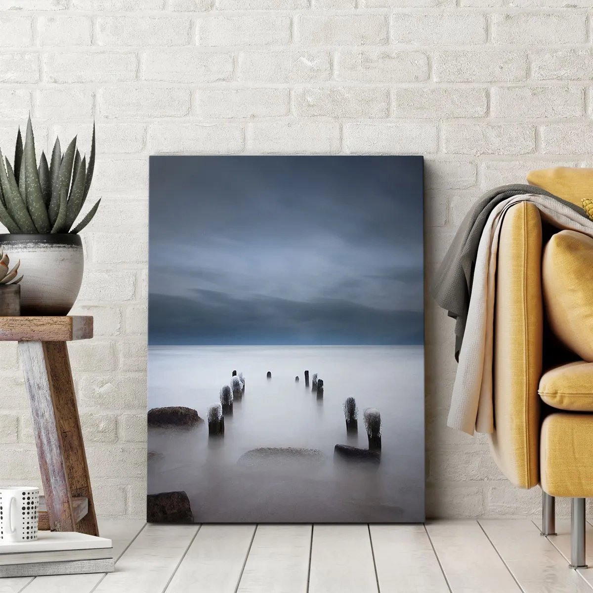 Tablou pe pânză - Un lac în ceața calmă - 50x70 cm