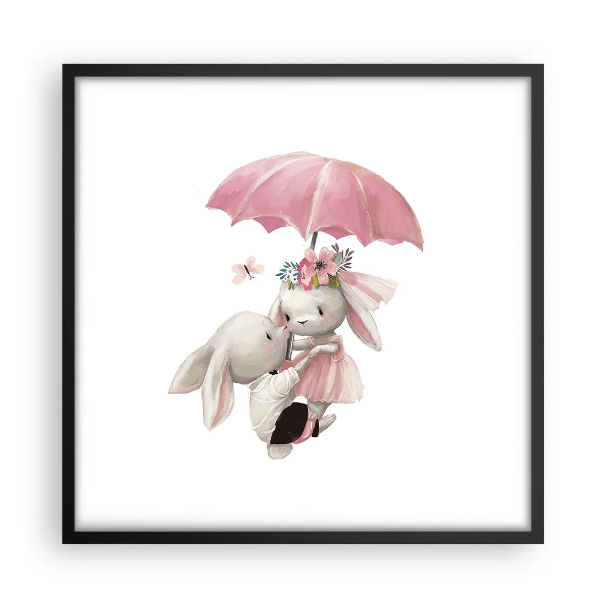 Poster în ramă neagră - Pur și simplu dragoste - 50x50 cm