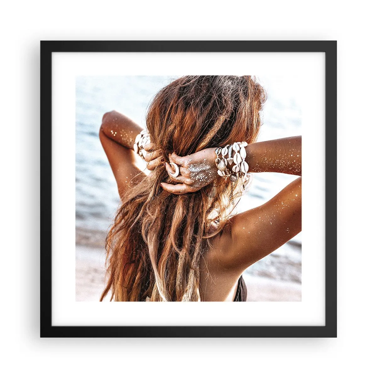 Poster în ramă neagră - Sora apei și a soarelui - 40x40 cm