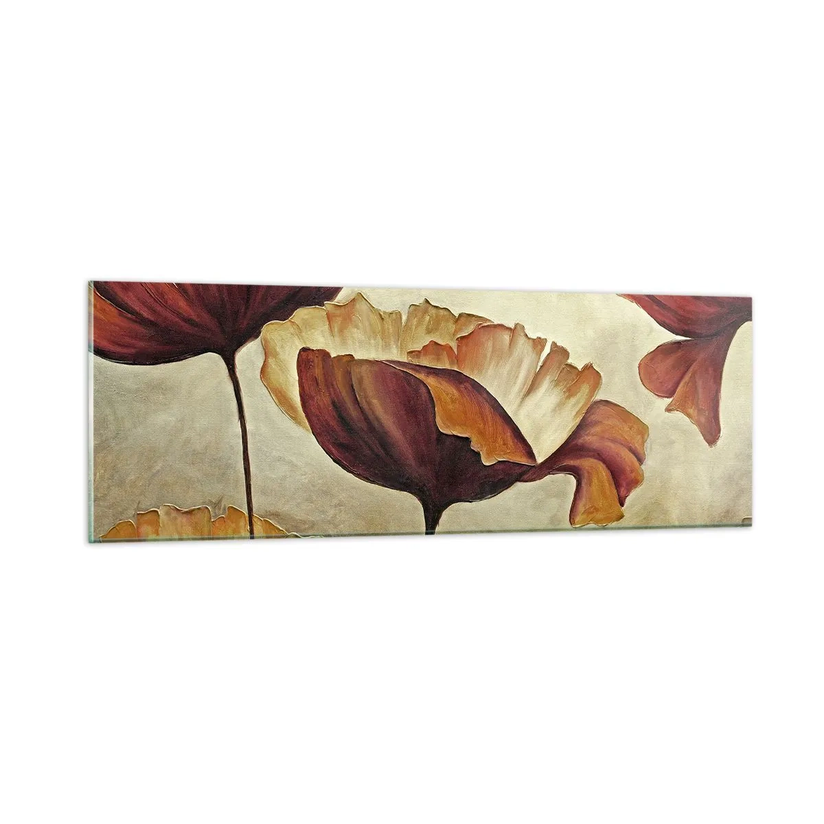 Tablou pe sticlă - Lunca - 90x30 cm