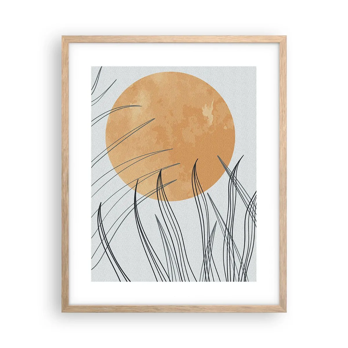 Poster în ramă de stejar deschis - Întotdeauna spre soare - 40x50 cm