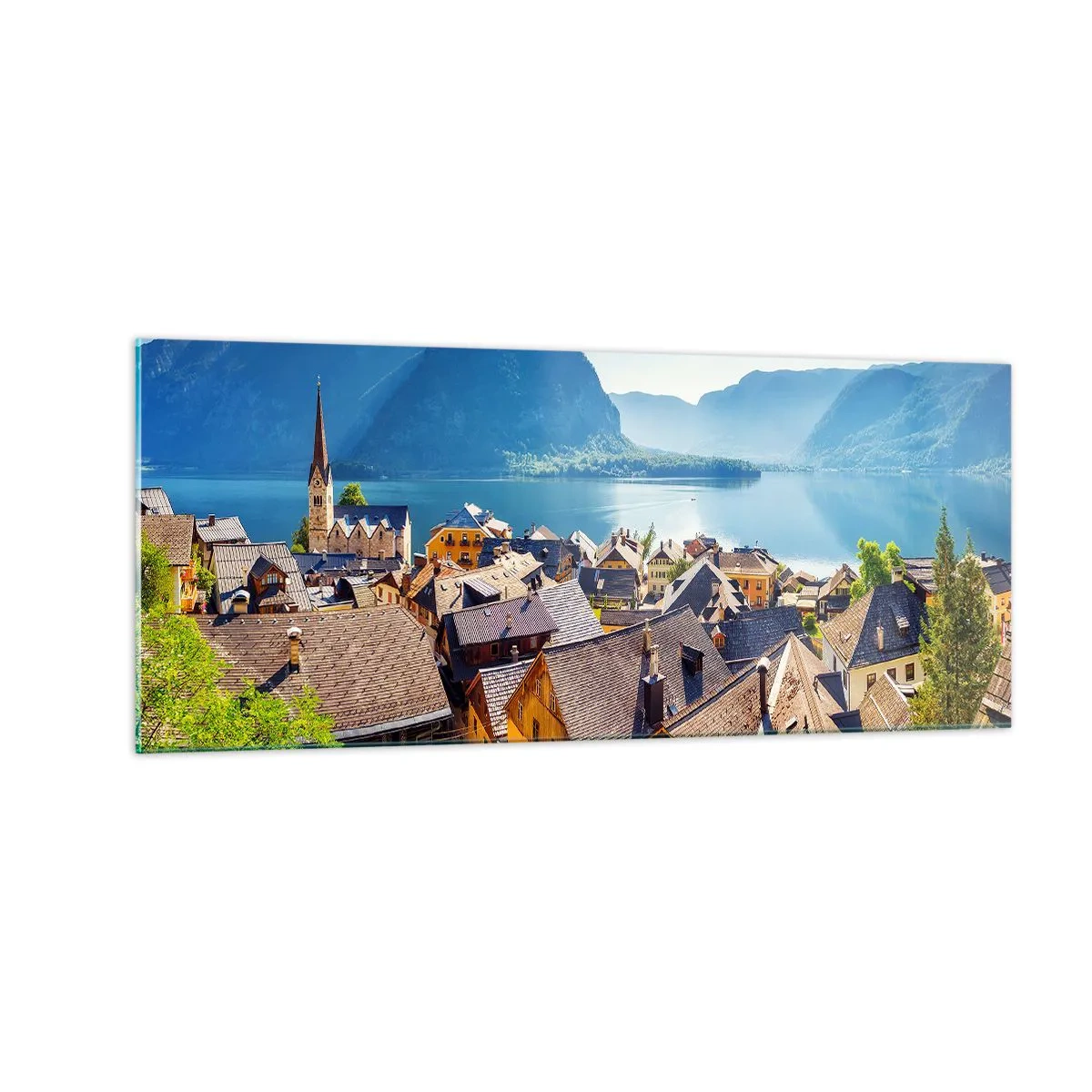 Tablou pe sticlă - Nici că se putea mai pitoresc - 100x40 cm