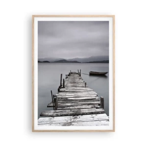 Poster în ramă de stejar deschis - Poți pleca mâine - 70x100 cm