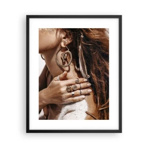 Poster în ramă neagră - Regina plajei sălbatice - 40x50 cm