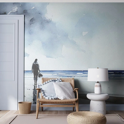 Tapet Standard Eco - Vorbind cu marea - Singuratic, Om, Coasta - 350x256 cm