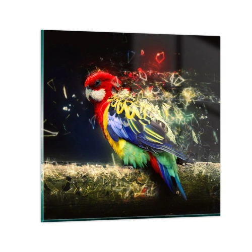 Tablou pe sticlă - Mesagerul strălucirii - 30x30 cm