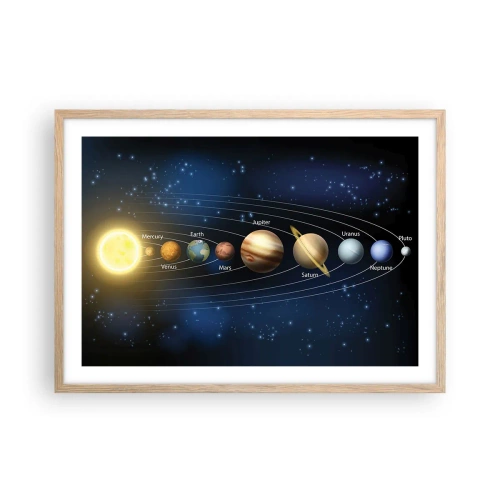 Poster în ramă de stejar deschis - Una din zece - 70x50 cm