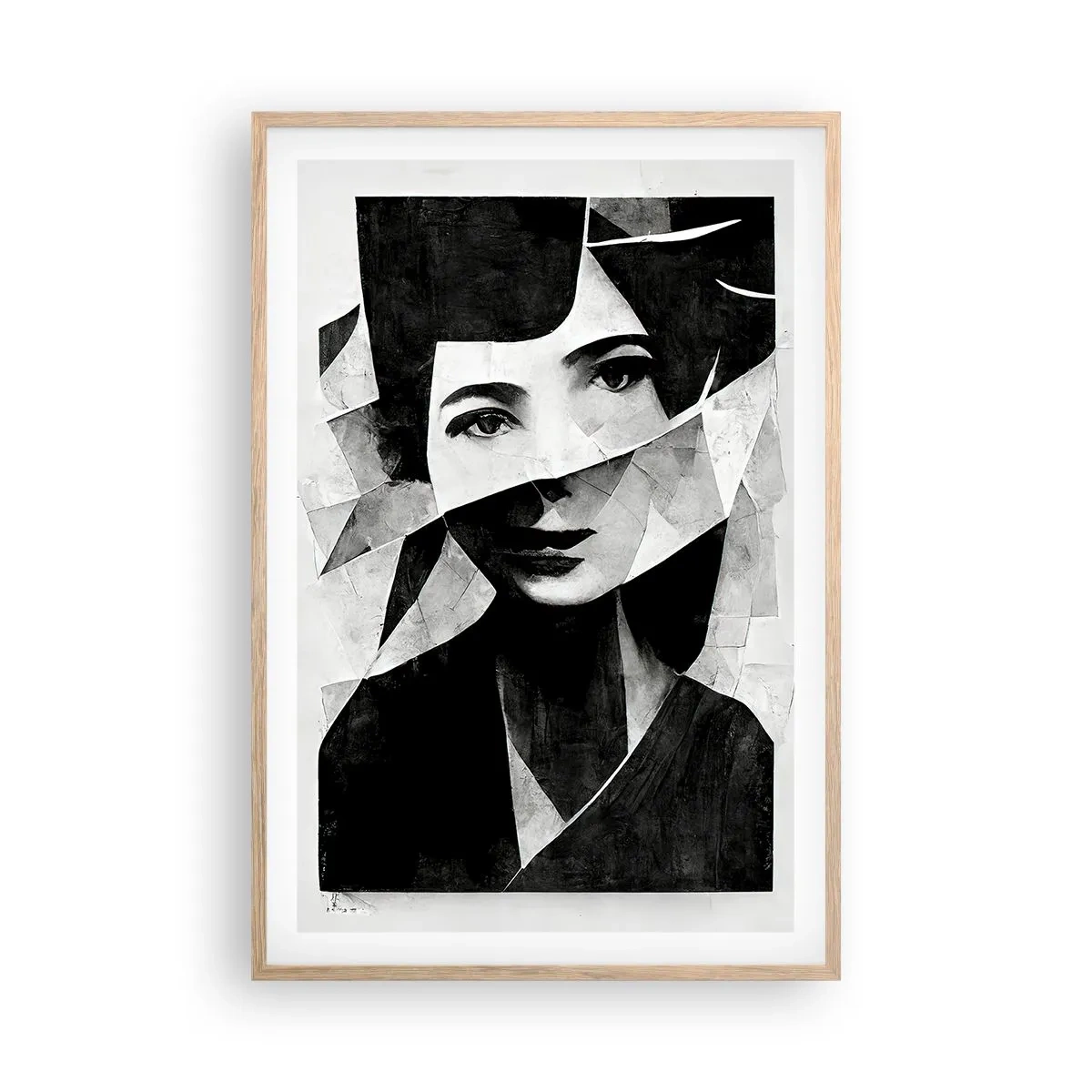 Poster în ramă de stejar deschis - Cine ești? - 61x91 cm