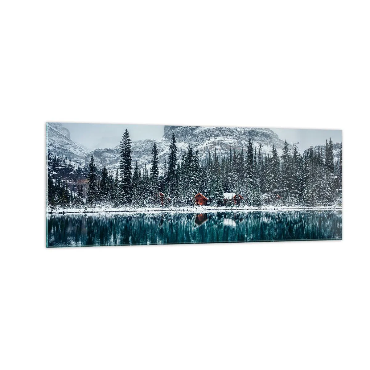 Tablou pe sticlă - Refugiu canadian - 140x50 cm