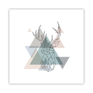 Poster - Într-o pădure geometrică - 30x30 cm