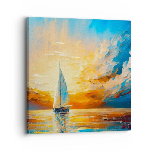 Tablou pe pânză - Navigare prin aur - 30x30 cm