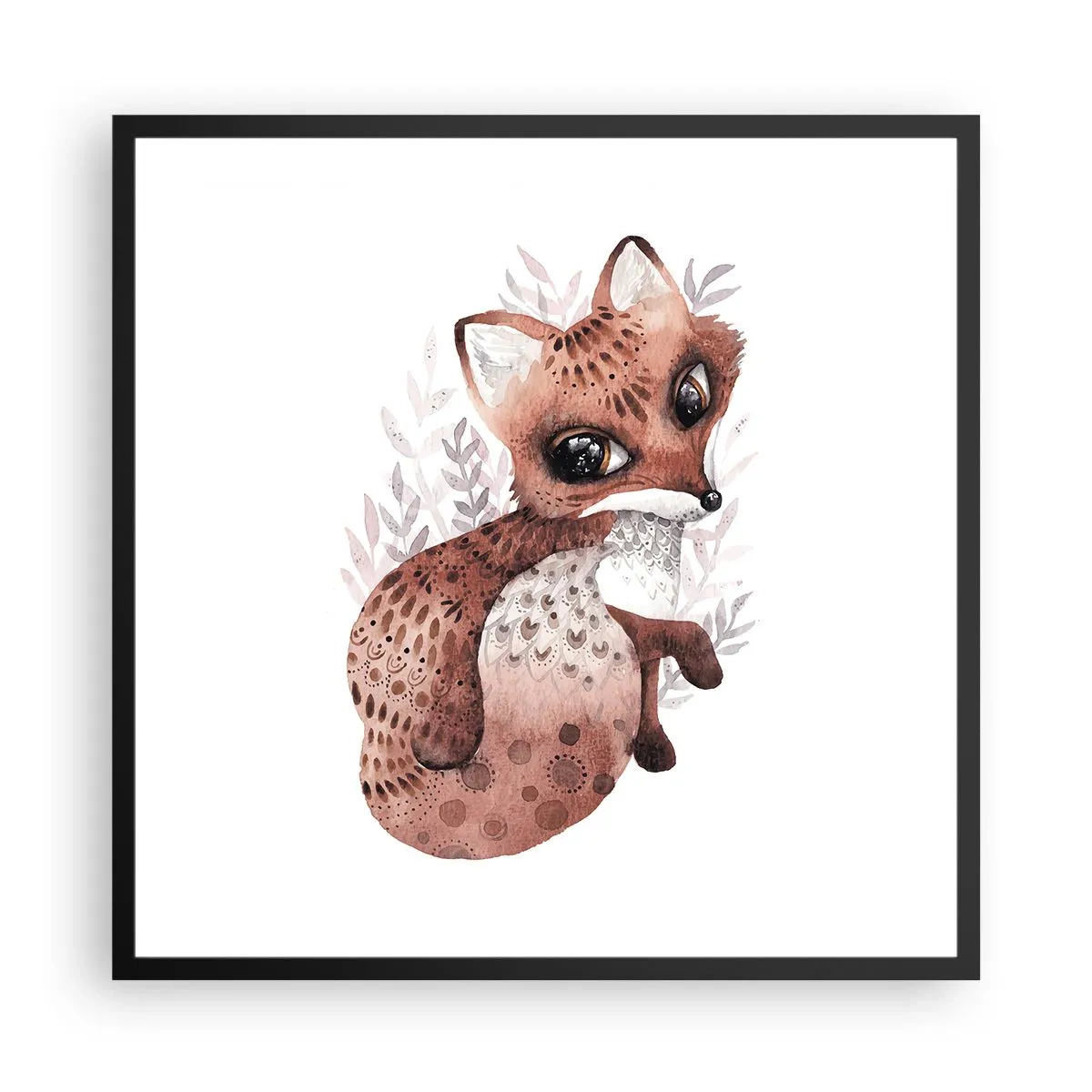 Poster în ramă neagră - Doar iubire - 60x60 cm