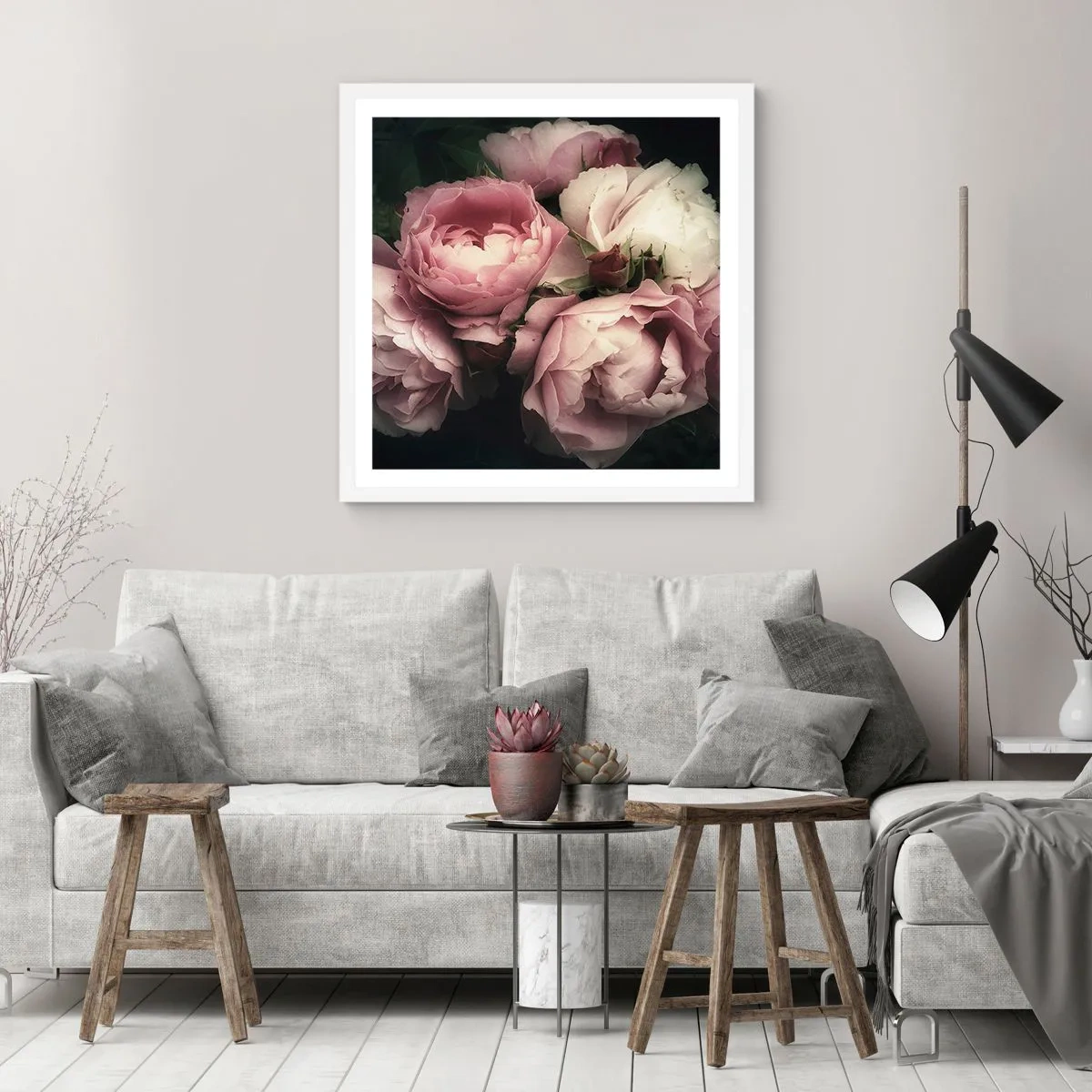 Poster în ramă albă - Farmecul belle epoque - 40x40 cm