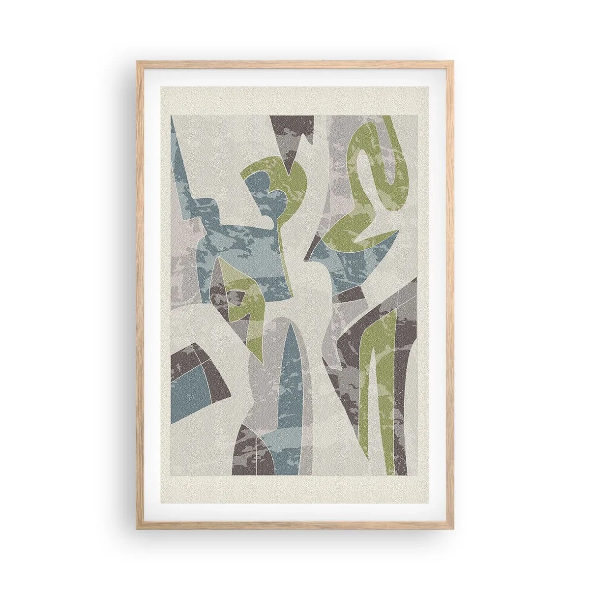 Poster în ramă de stejar deschis - Compoziție din spatele geamului - 61x91 cm