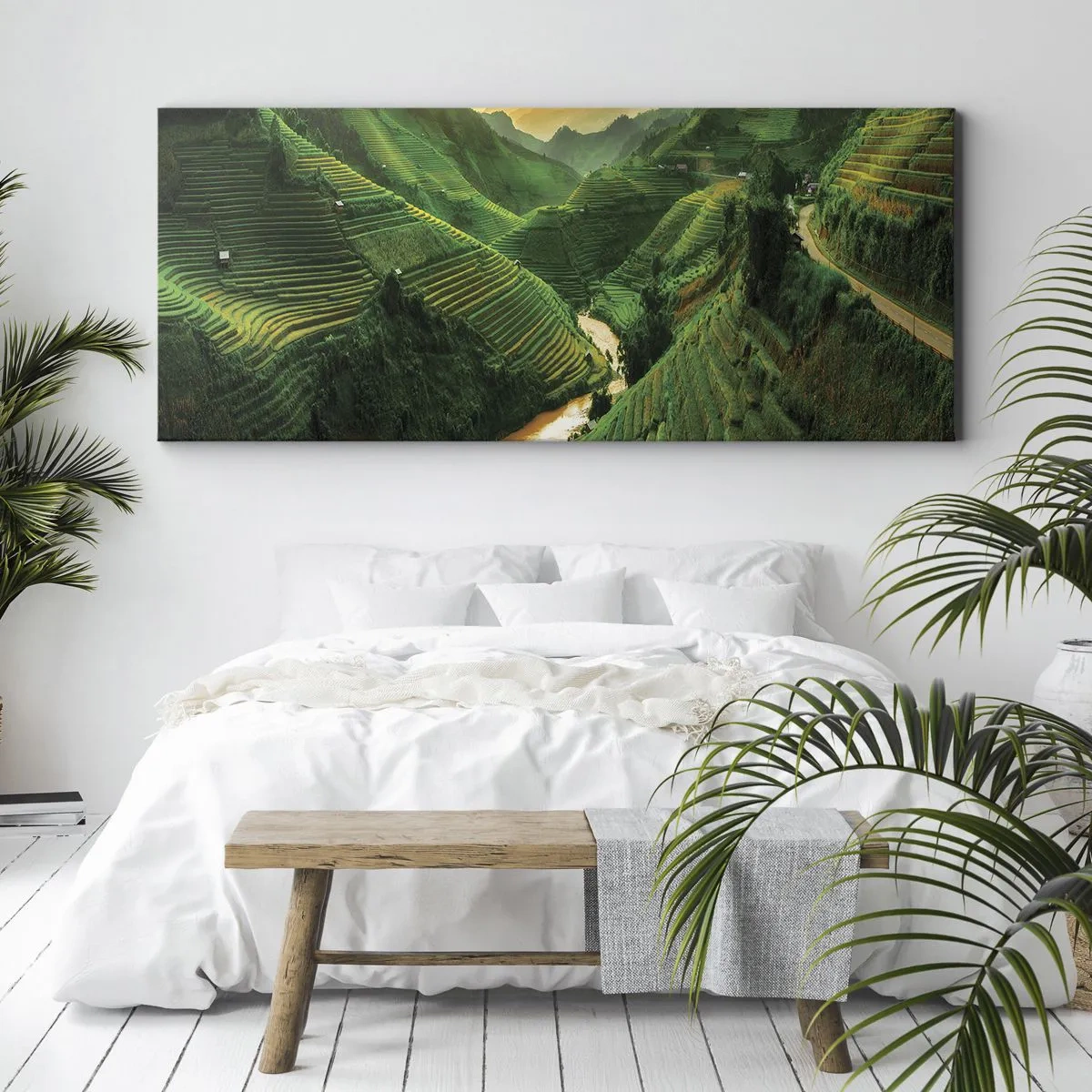 Tablou pe pânză - Valea vietnameză - 90x30 cm
