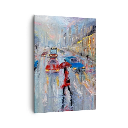 Tablou pe pânză - O după-amiază ploioasă în oraș - 50x70 cm