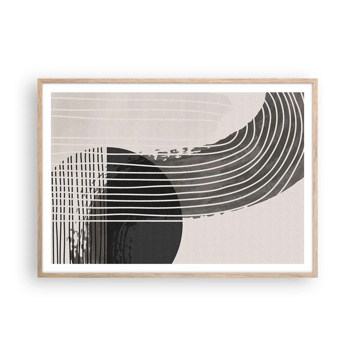 Poster în ramă de stejar deschis - Până acolo și înapoi - 100x70 cm