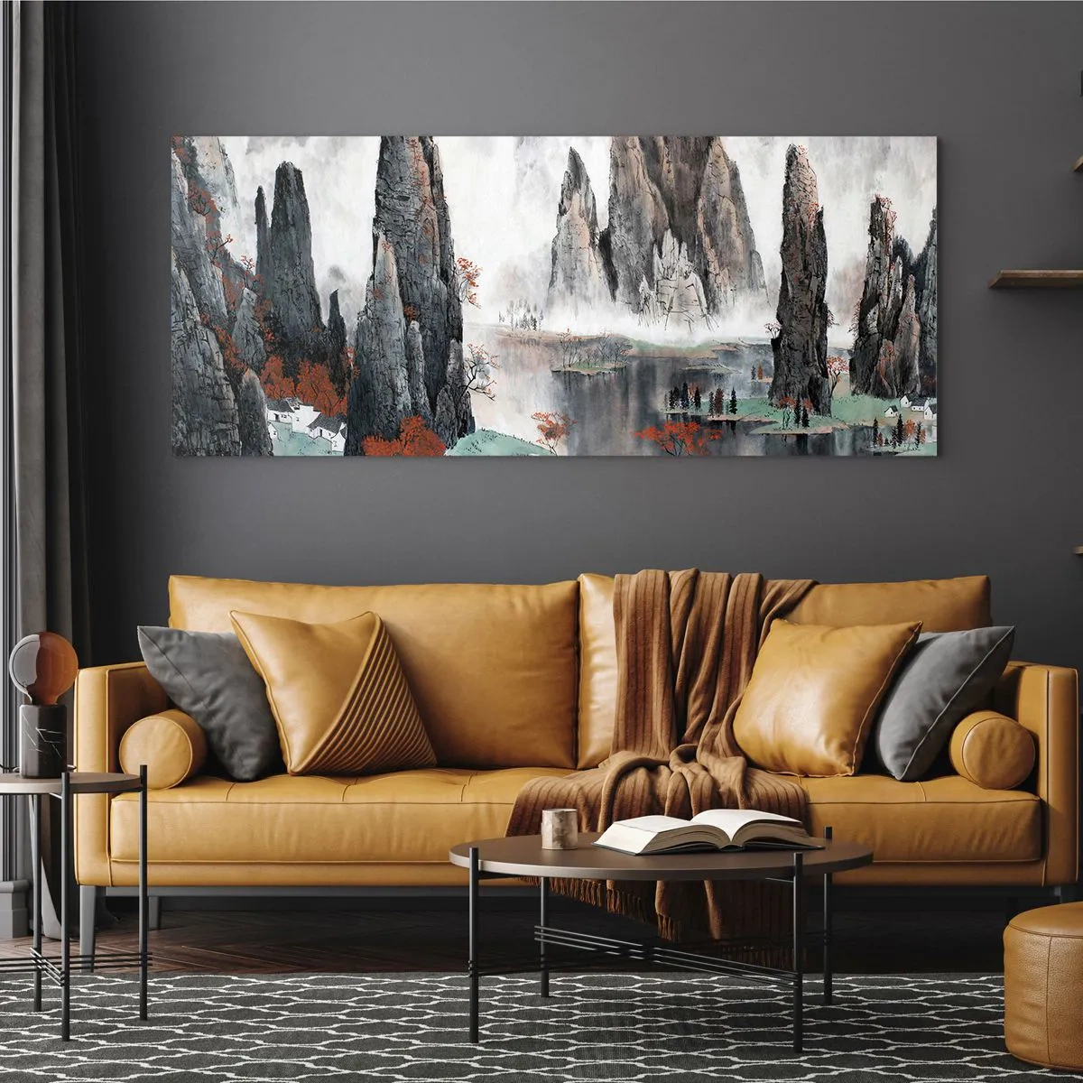 Tablou pe sticlă - Gardieni puternici - 100x40 cm