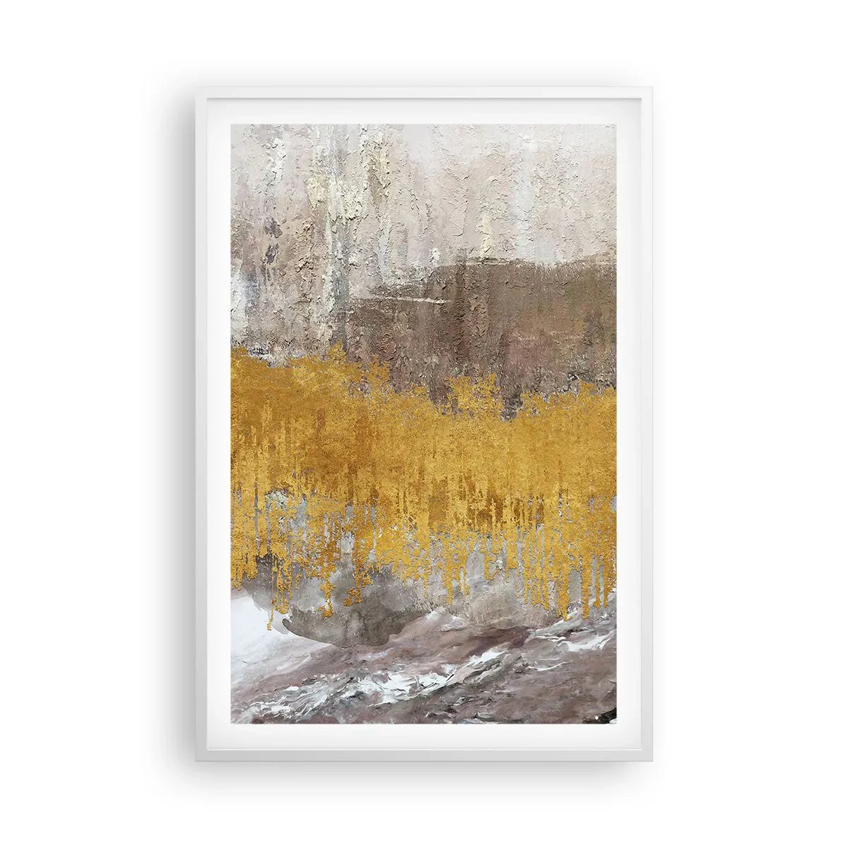 Poster în ramă albă - O suflare de aur - 61x91 cm