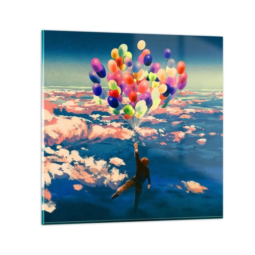 Tablou pe sticlă - Un vis din copilărie devenit realitate - 70x70 cm