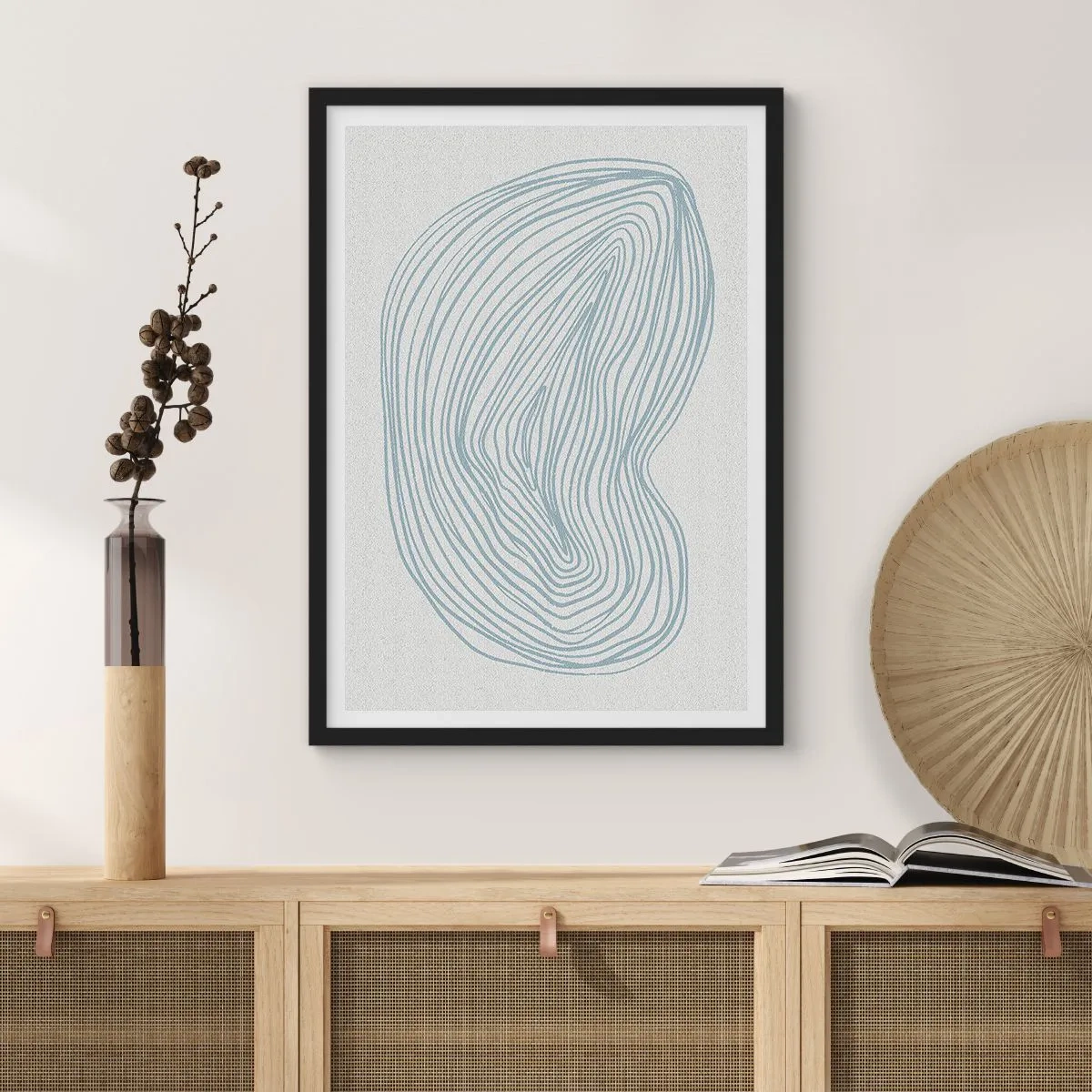 Poster în ramă neagră - Zâmbet de picături - 61x91 cm
