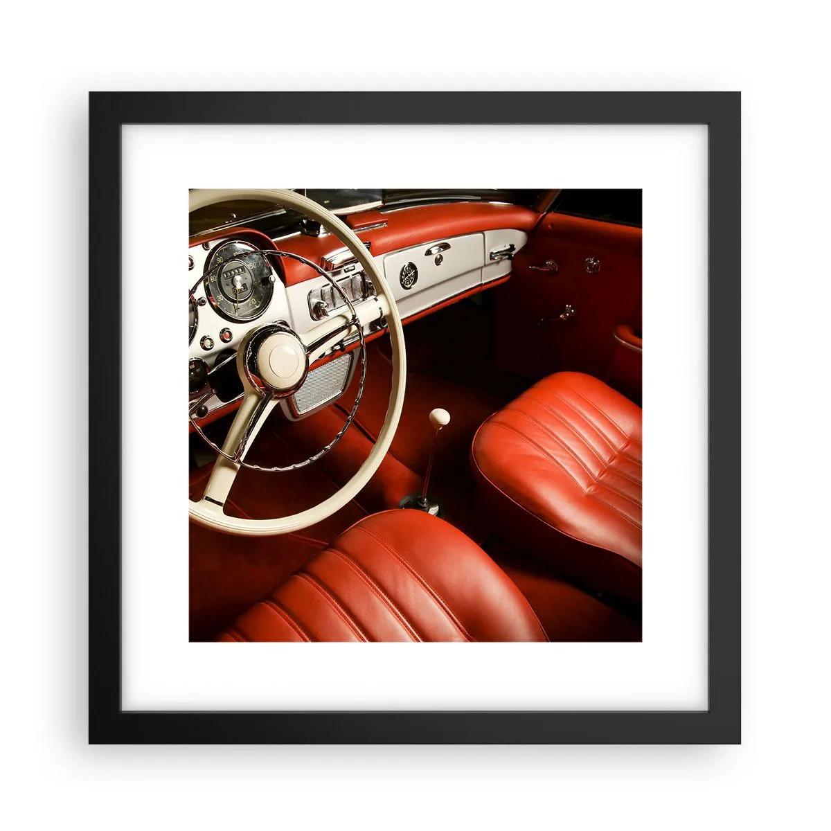 Poster în ramă neagră - Lux în stil vintage - 30x30 cm