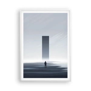 Poster în ramă albă - Oportunitate sau amenințare? - 70x100 cm