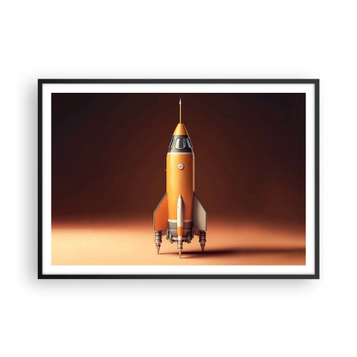 Poster în ramă neagră - Totul începe cu un vis - 100x70 cm