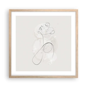 Poster în ramă de stejar deschis - Spirala frumuseții - 50x50 cm