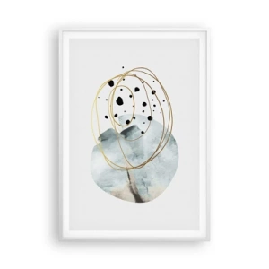 Poster în ramă albă - În îmbrățișarea spațiului - 70x100 cm