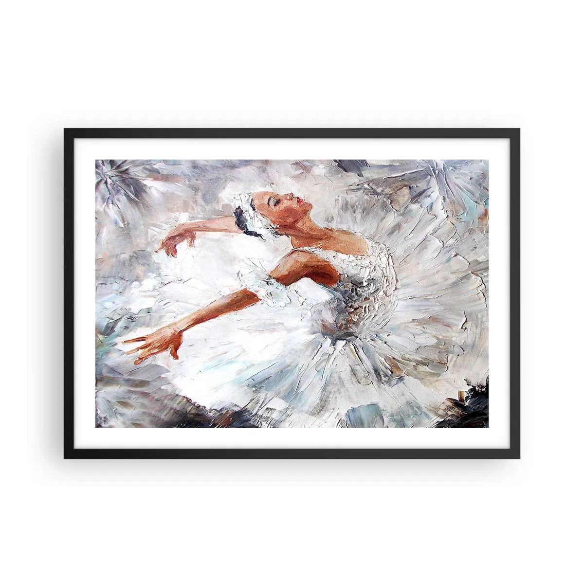 Poster în ramă neagră - Moale și ușoară ca tulul - 70x50 cm