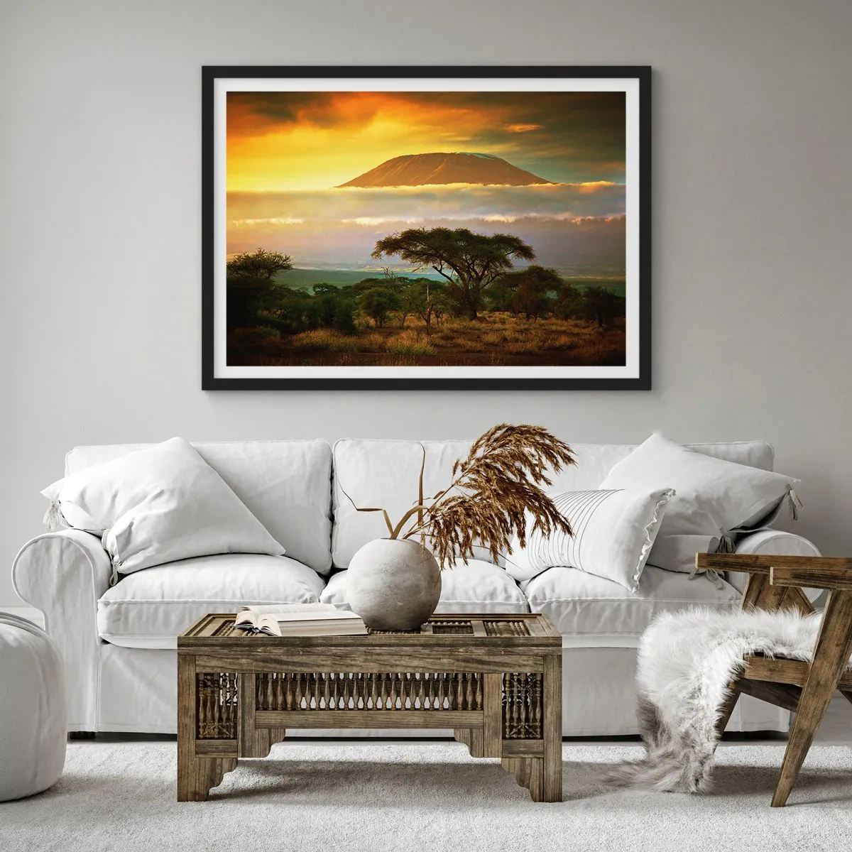 Poster în ramă neagră - Visul unui călător - 91x61 cm