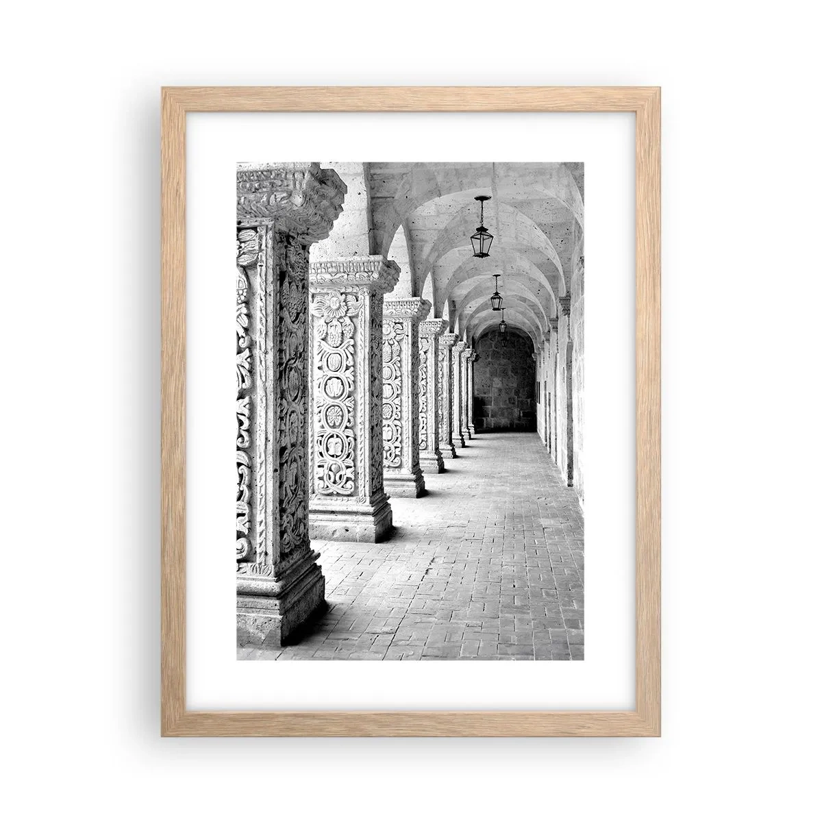 Poster în ramă de stejar deschis - Și încotro…? - 30x40 cm