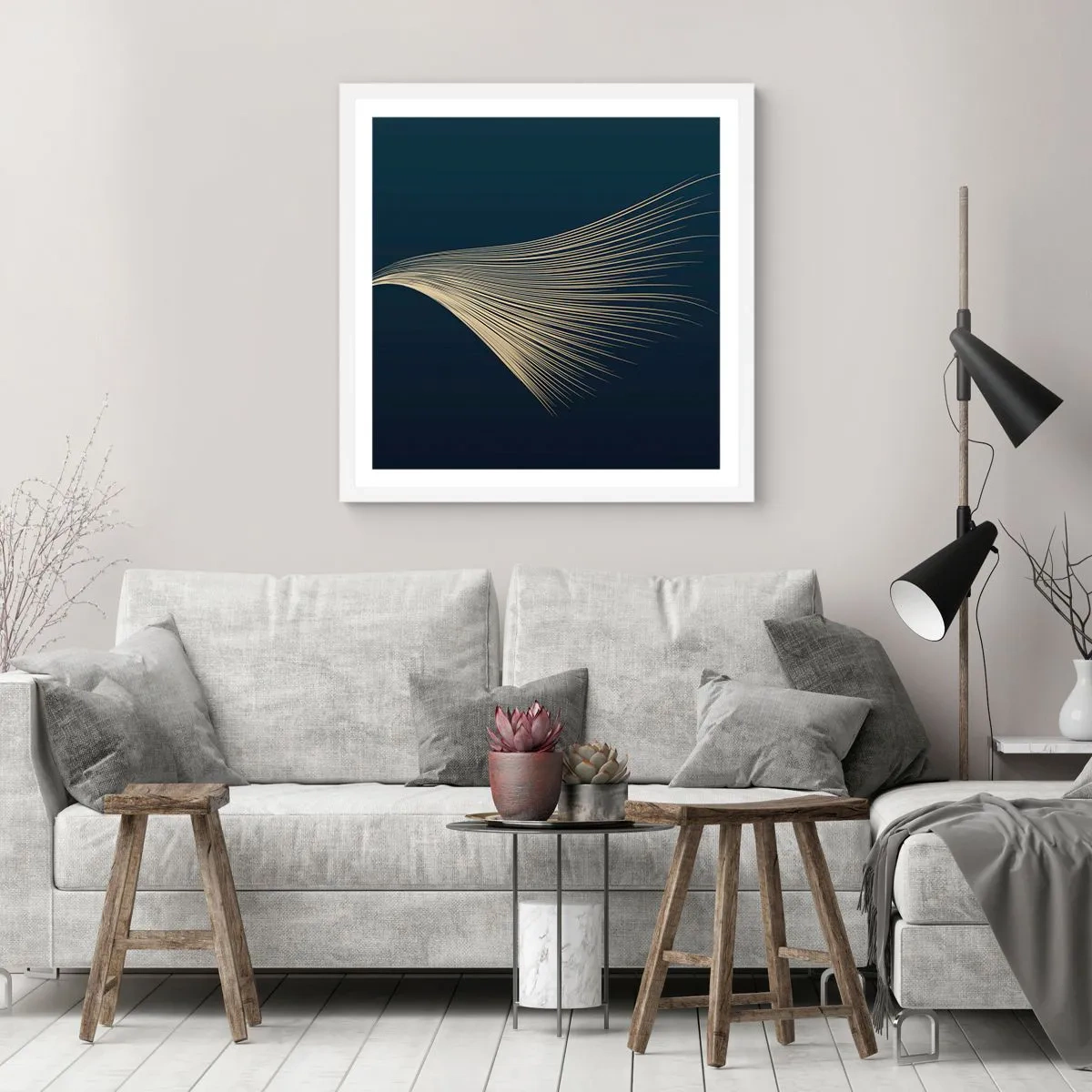 Poster în ramă albă - Ca părul unui înger - 30x30 cm