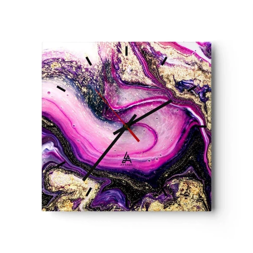 Ceas de perete - Ceas pe sticlă - Un moment în culise - 30x30 cm