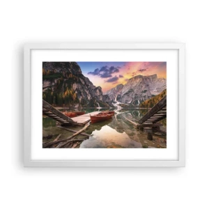 Poster în ramă albă - Promisiunea zilei - 40x30 cm