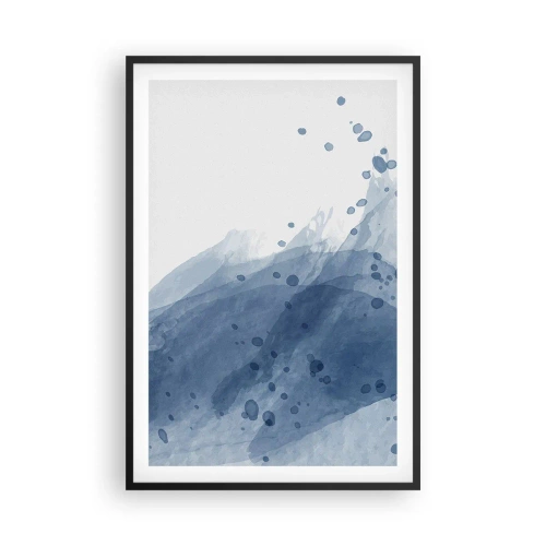Poster în ramă neagră - Tul albastru - 61x91 cm
