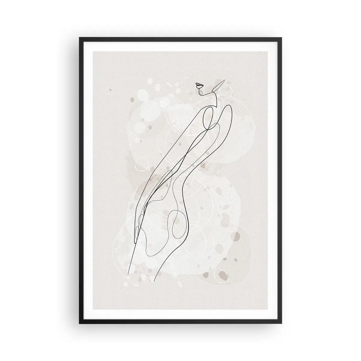 Poster în ramă neagră - Să rătăcești cu privirea - 70x100 cm